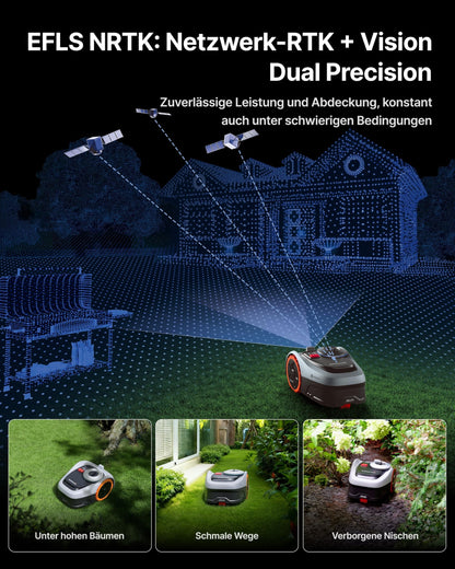 Navimow i205 AWD Mähroboter ohne Begrenzungskabel, 500 m², Allradantrieb, EFLS NRTK + Vision